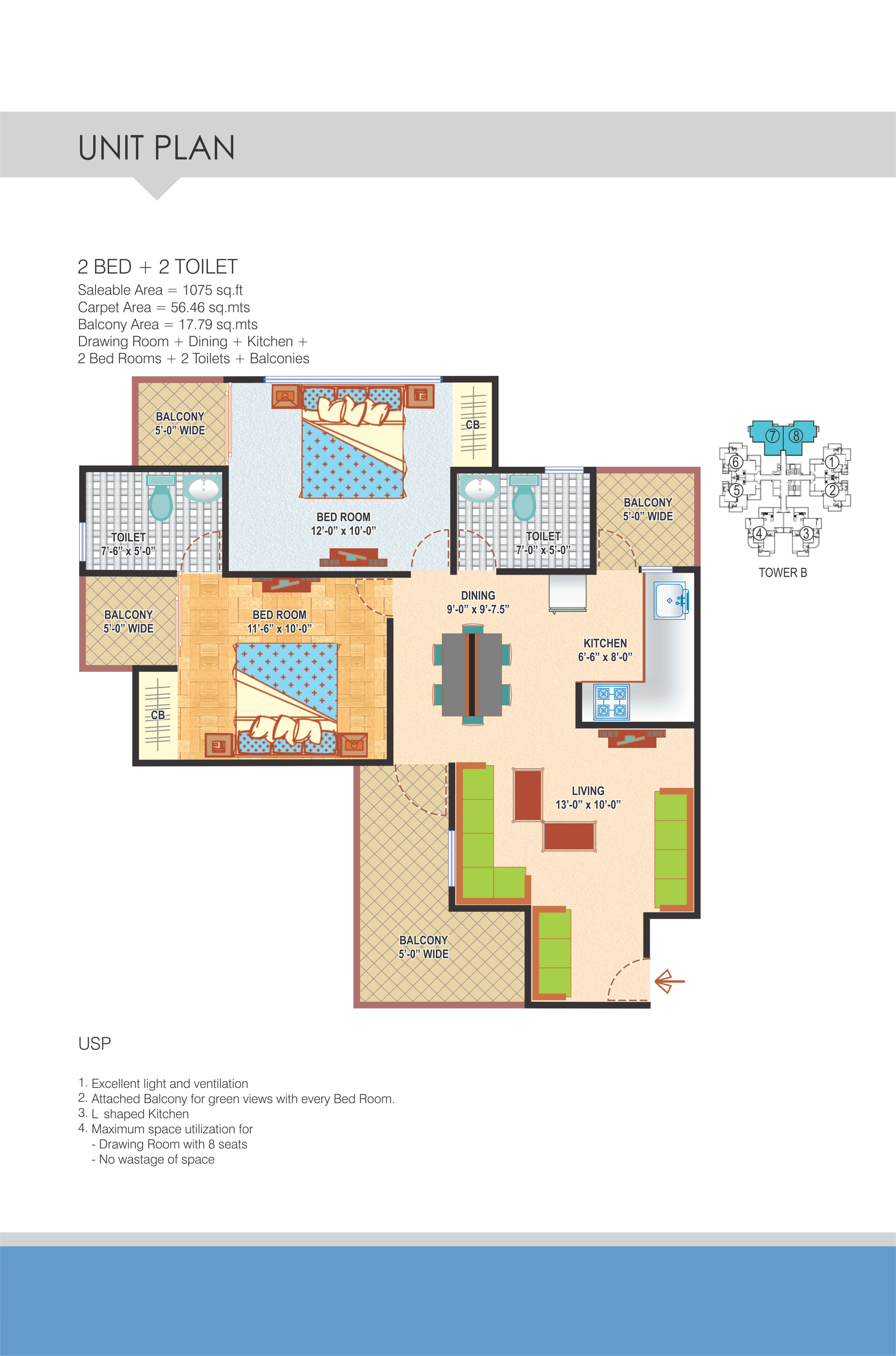 Other, express-zenith 2 Bedroom 608 Sq.Ft. Apartment In Sector 77 Noida 9276292
