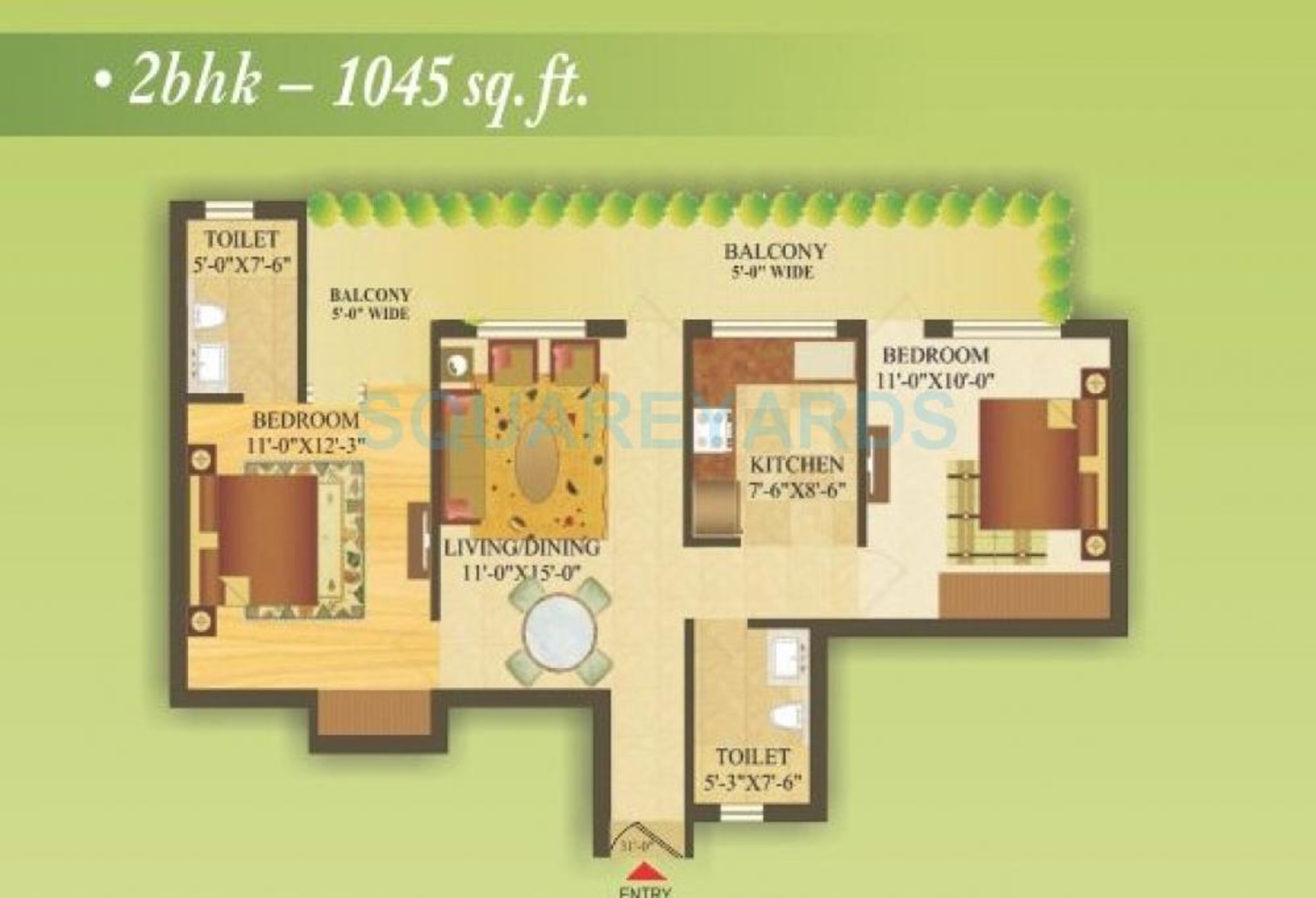gardenia gateway apartment 2bhk 1045sqft 1