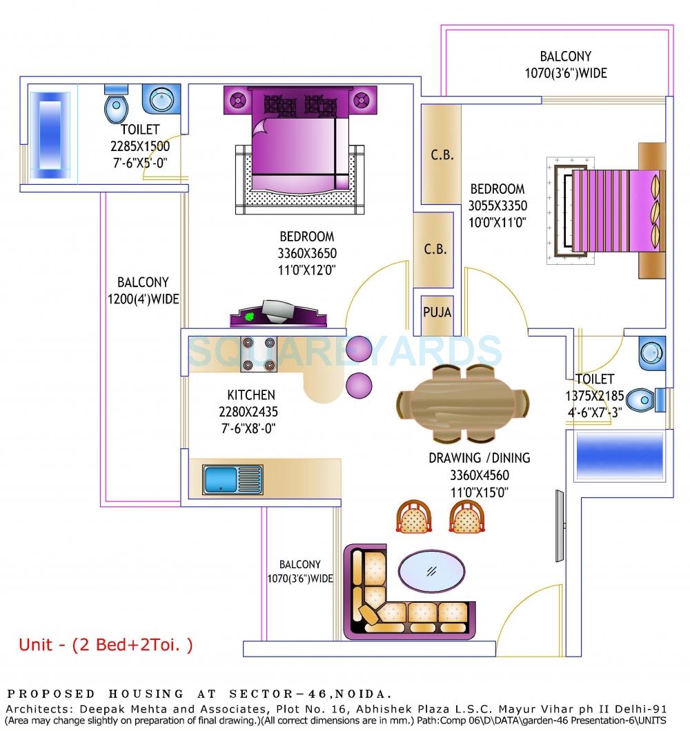 gardenia glory apartment 2bhk 950sqft 1