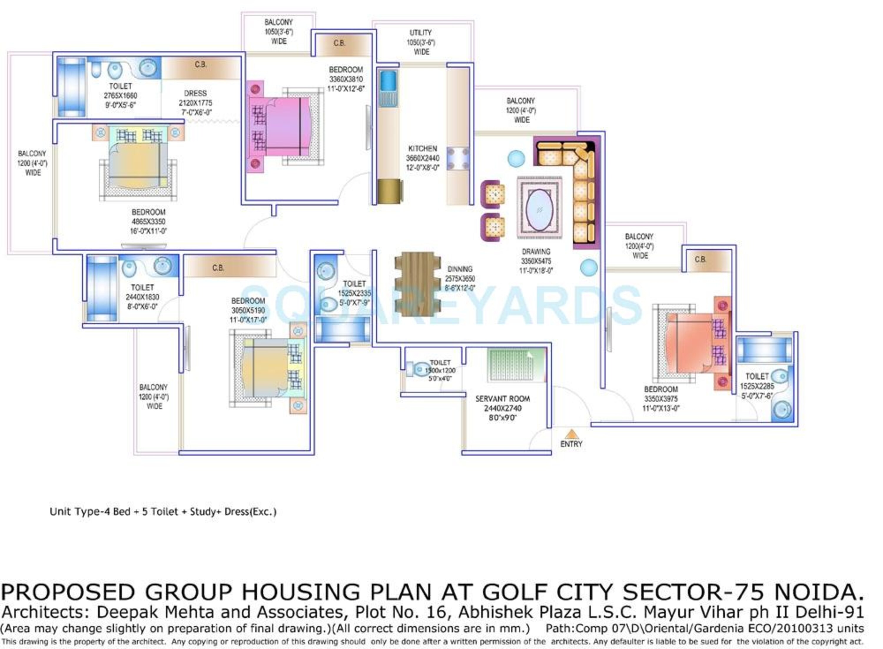 gardenia golf city apartment 4bhk st 2250sqft 1