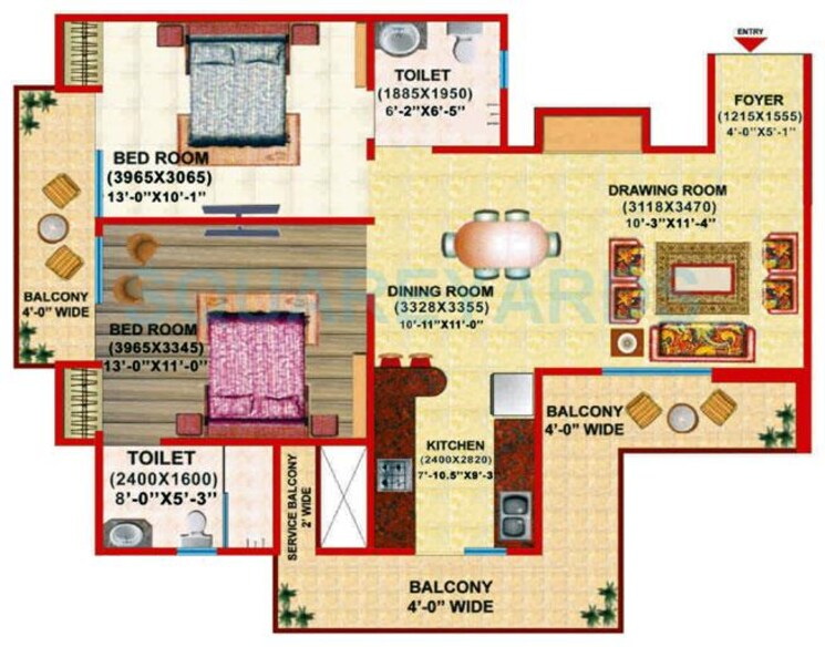 Other, gaur-grandeur 2 Bedroom 1246 Sq.Ft. Apartment In Sector 119 Noida 9115822