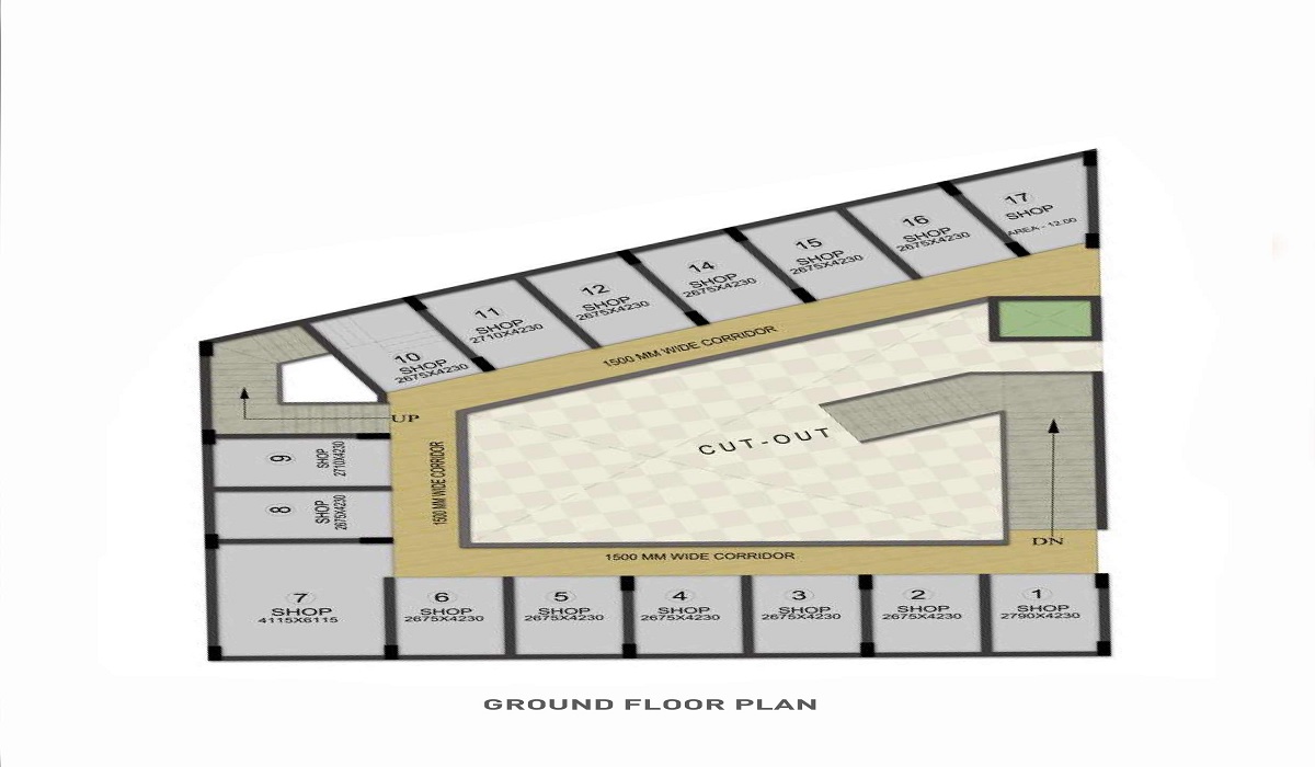 119 Sq. Ft. Retail Shop in Gaur Sportswood Arcade