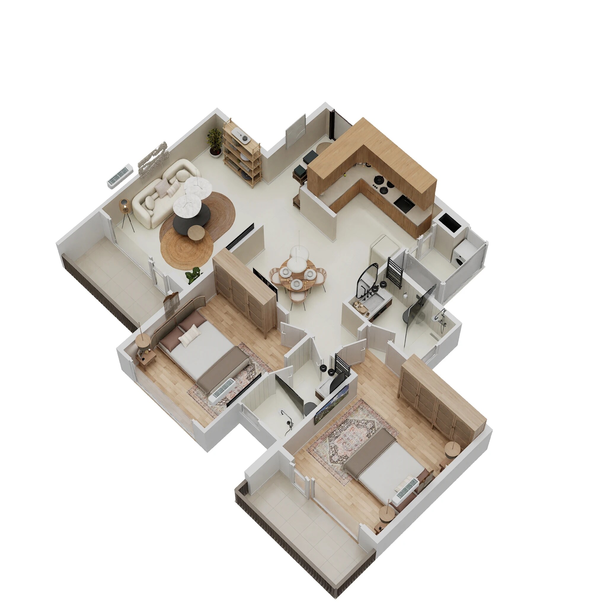 2 BHK 1255 Sq. Ft. Apartment