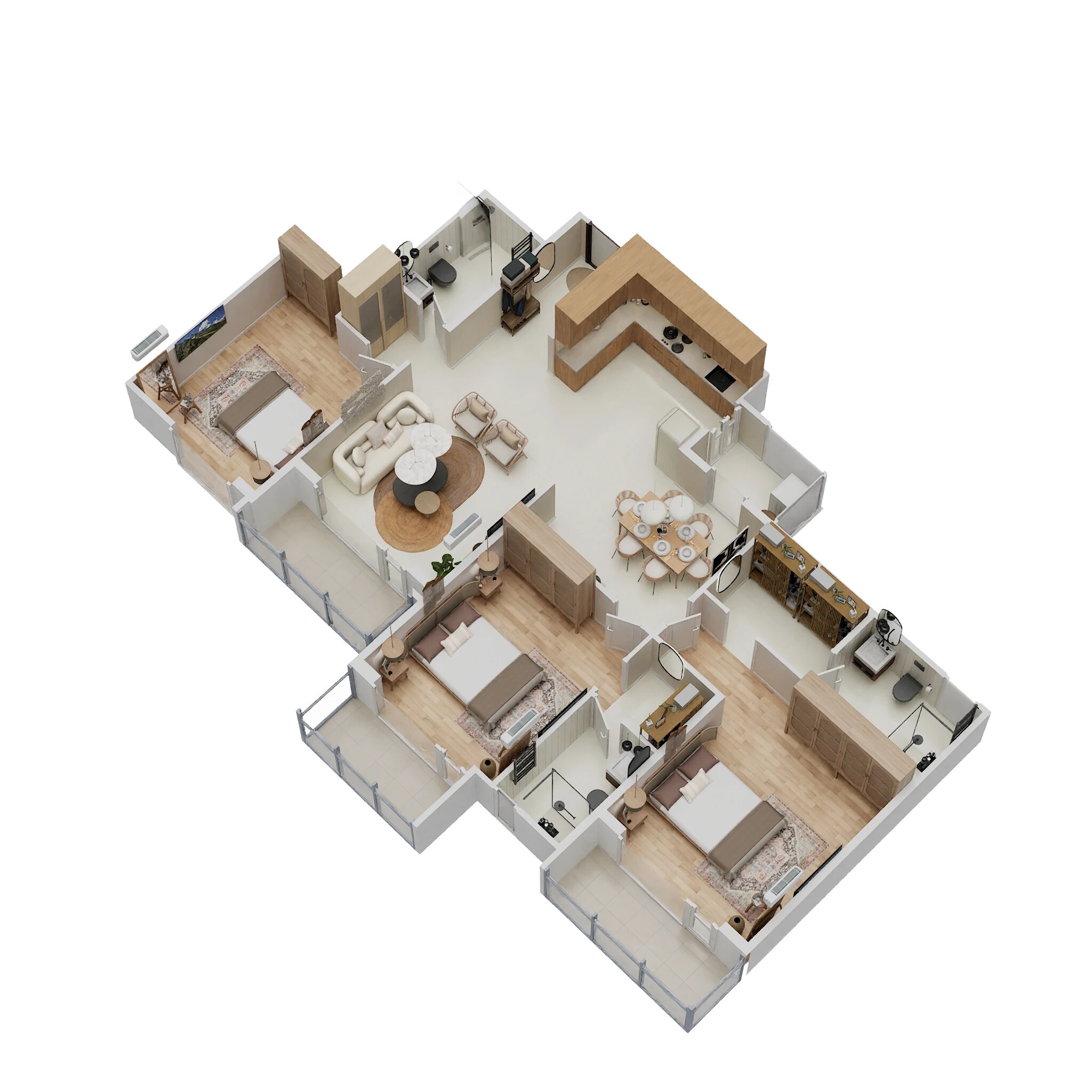 3 BHK 1947 Sq. Ft. Apartment