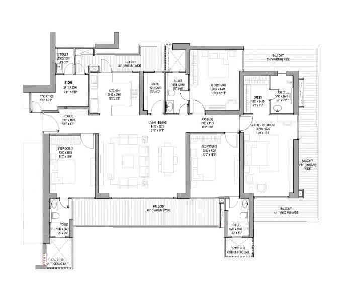 Other, godrej-jardinia 4 Bedroom 3221 Sq.Ft. Apartment In Sector 146 Noida 7177488