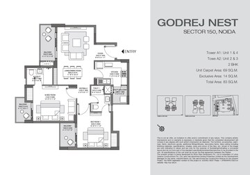  2 BHK Apartment at Godrej Nest, Sector 150 – for Sale