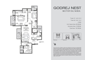  3 BHK Apartment at Godrej Nest, Sector 150 – for Sale