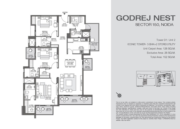 Other, godrej-nest 3 Bedroom 1636 Sq.Ft. Apartment In Sector 150 Noida 8895694