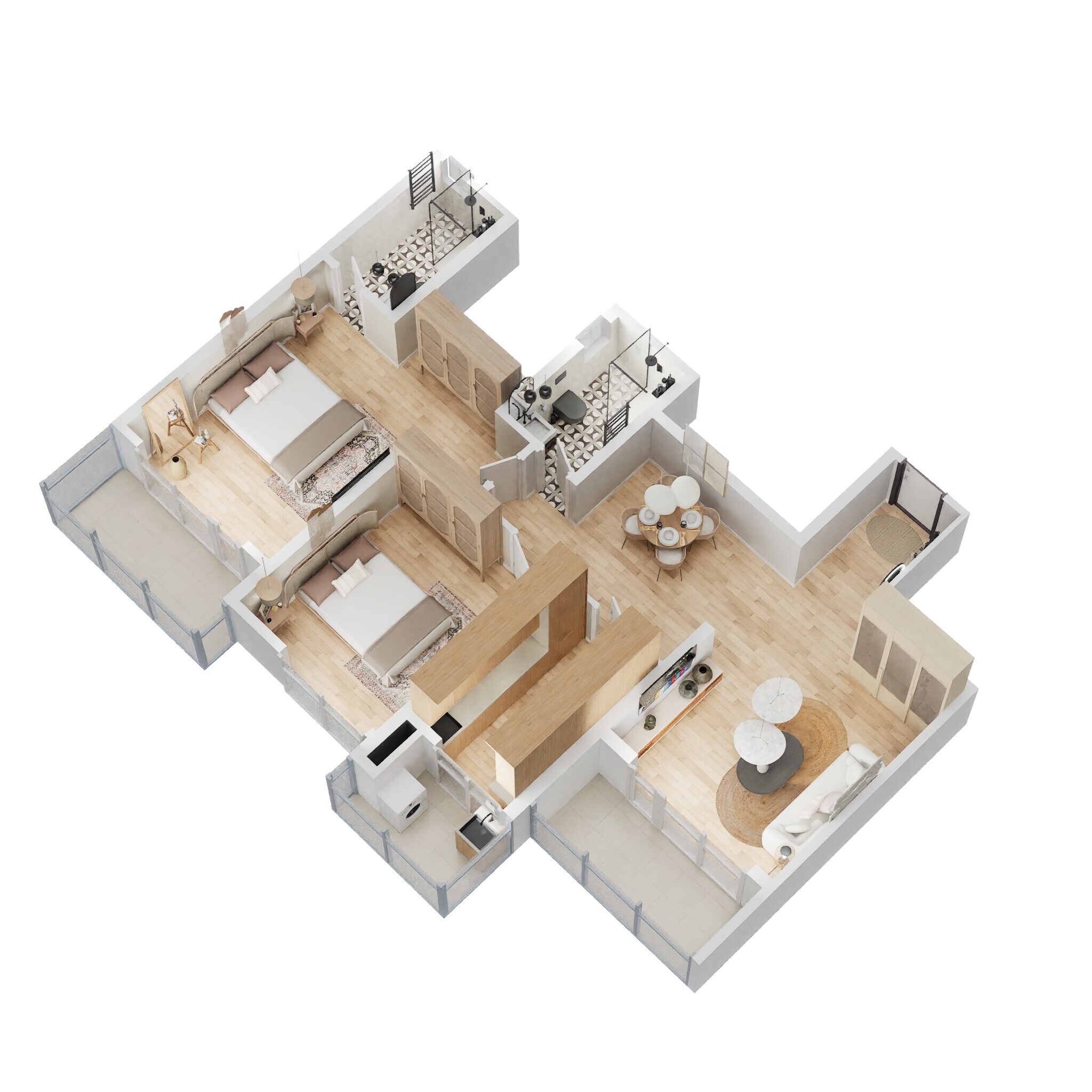 2 BHK 1628 Sq. Ft. Apartment