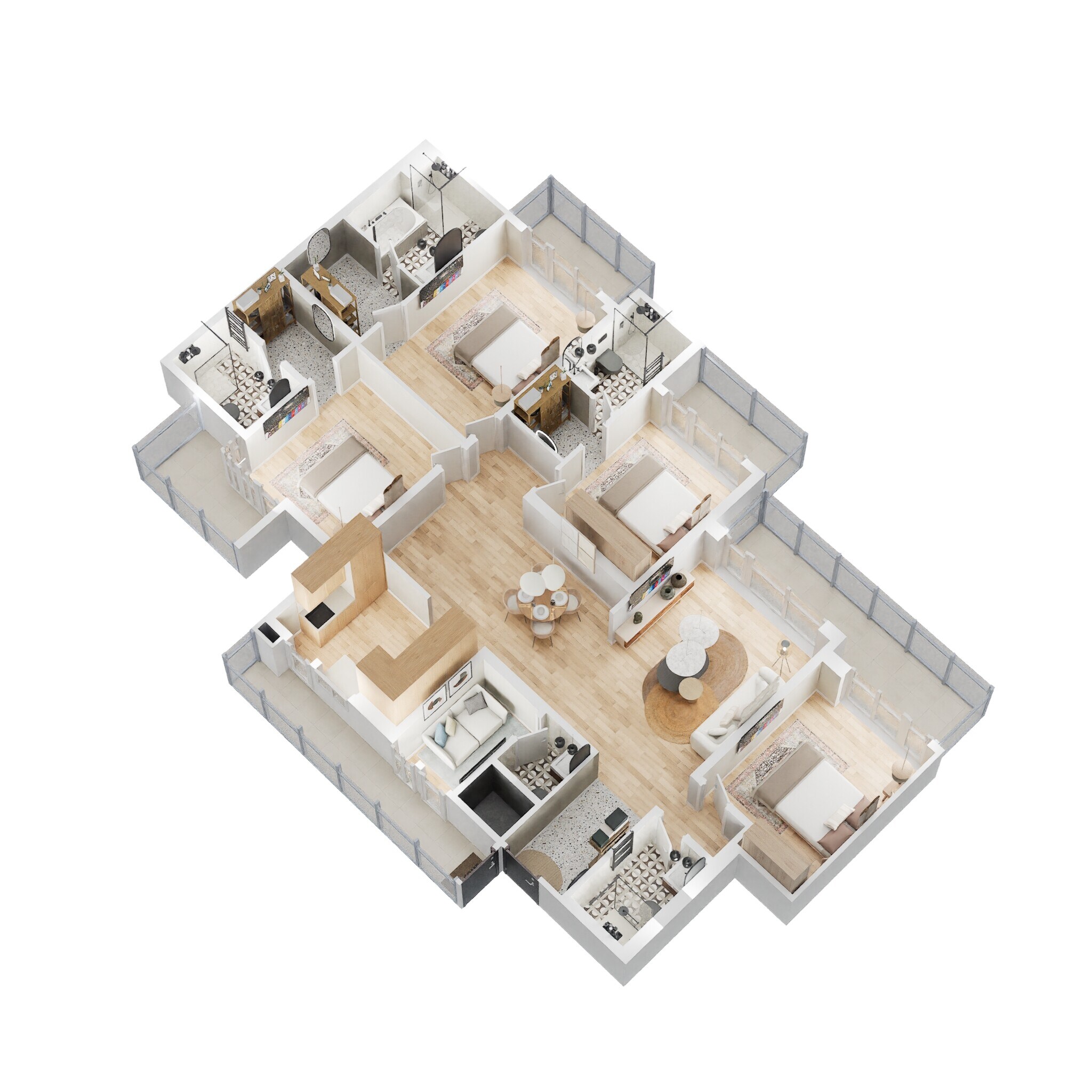 4 BHK 3198 Sq. Ft. Apartment