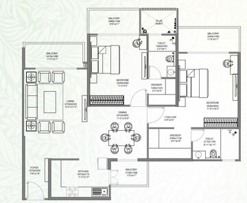  2 BHK Apartment at Godrej Palm Retreat, Sector 150 – for Sale