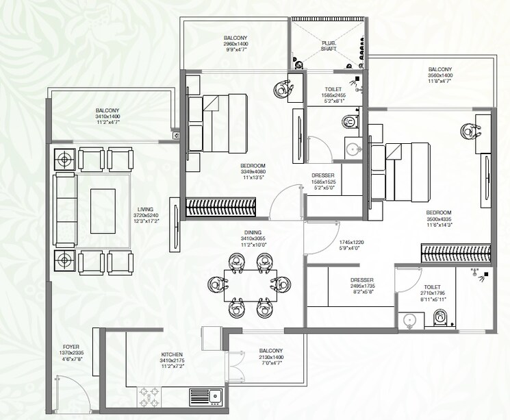 Other, godrej-palm-retreat 2 Bedroom 1266 Sq.Ft. Apartment In Sector 150 Noida 8971368