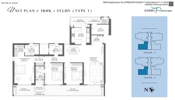  3 BHK Apartment at Godrej Riverine, Sector 44 – for Sale