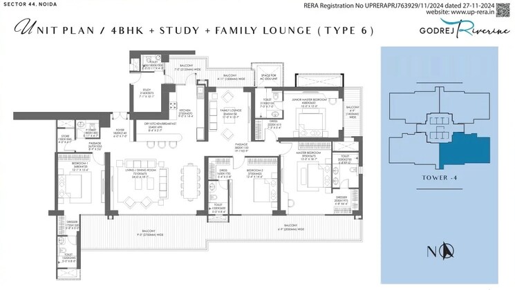 Other, godrej-riverine 4 Bedroom 3700 Sq.Ft. Apartment In Sector 44 Noida 8671351