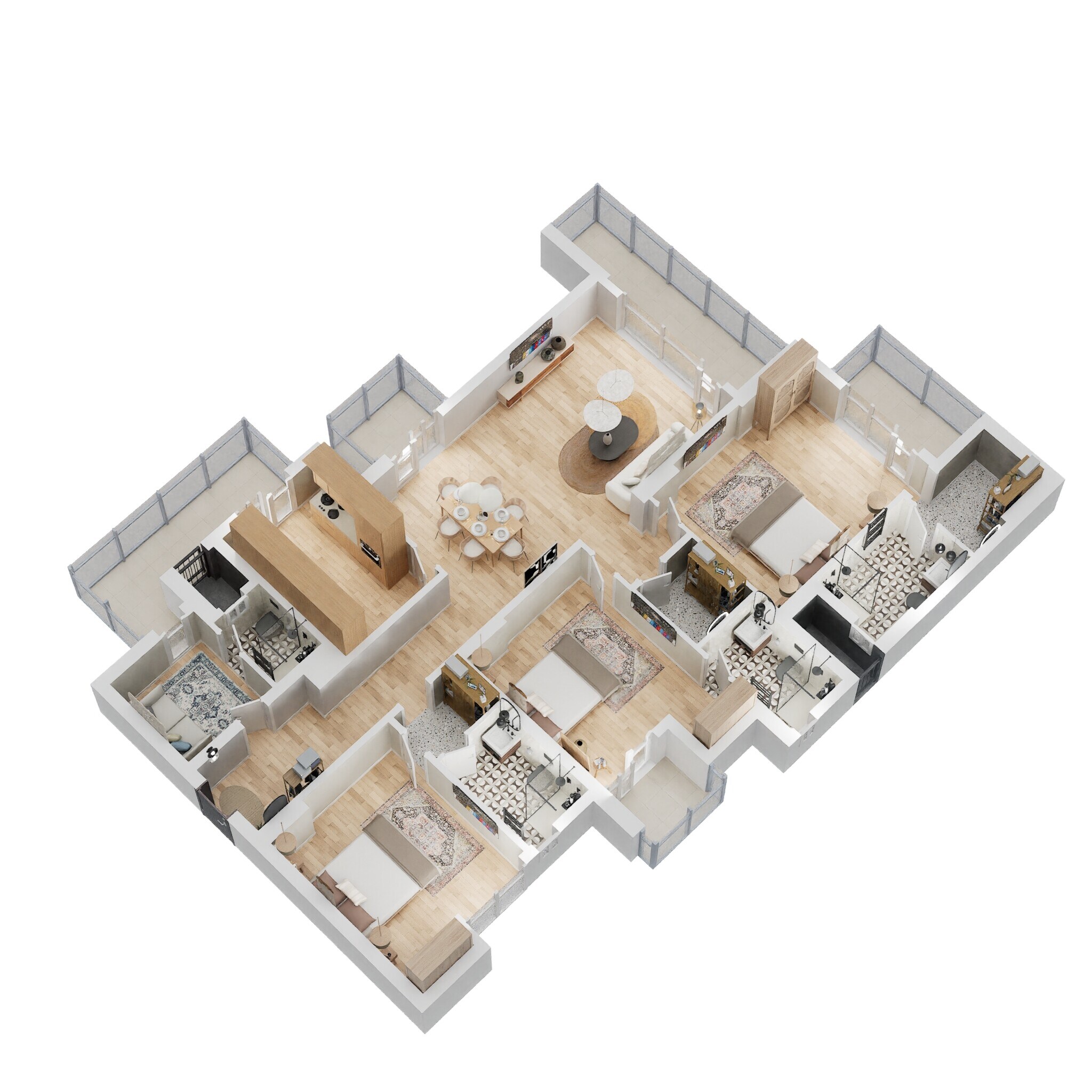 3 BHK 1636 Sq. Ft. Apartment