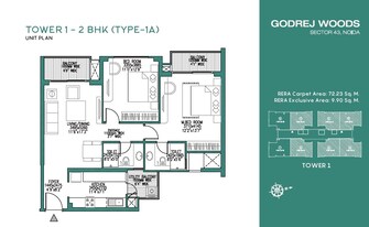 2 BHK Apartment For Resale in Godrej Woods Sector 43 Noida  7882684