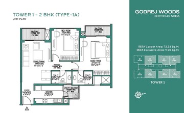  2 BHK Apartment at Godrej Woods, Sector 43 – for Sale