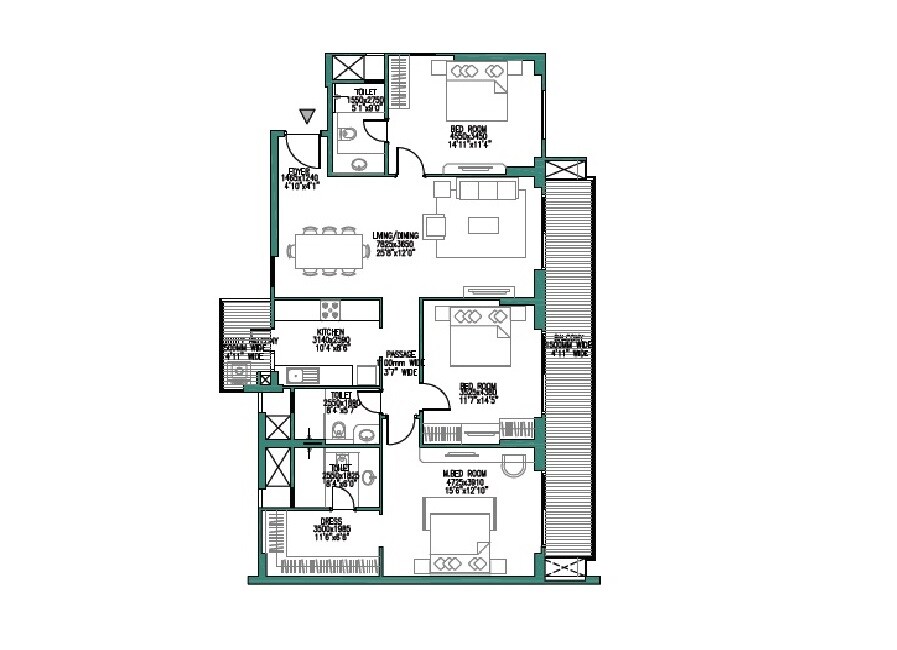 Other, godrej-woods 3 Bedroom 2088 Sq.Ft. Apartment In Sector 43 Noida 9428047