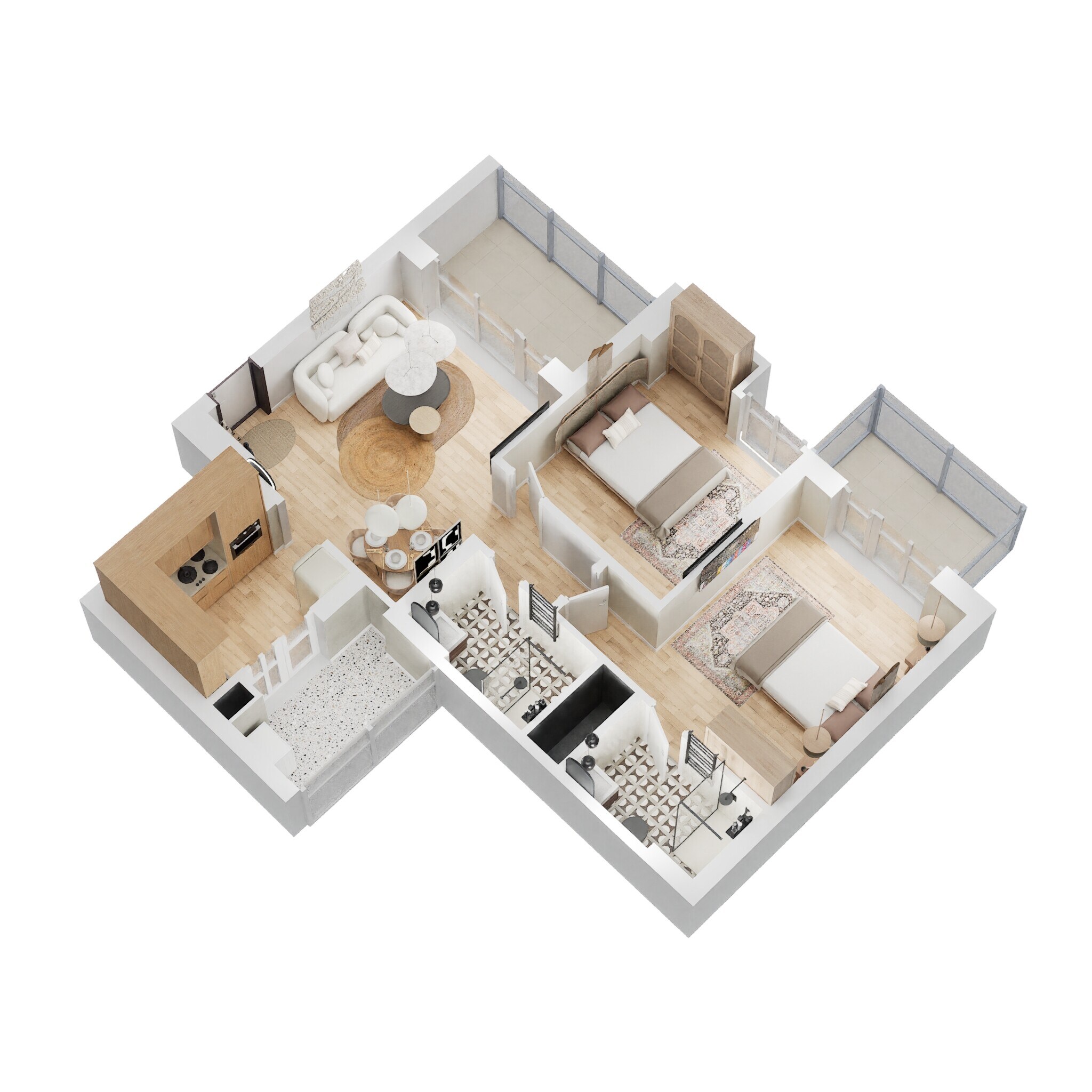 2 BHK 1053 Sq. Ft. Apartment