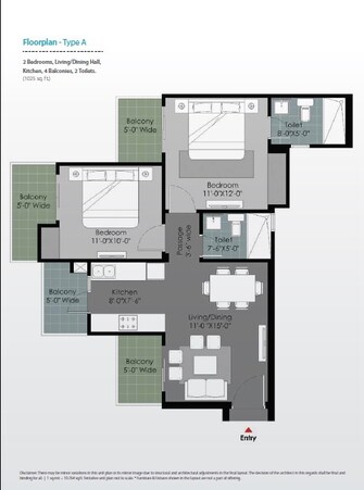 2 BHK Apartment For Resale in Gulshan Botnia Sector 144 Noida  7415543