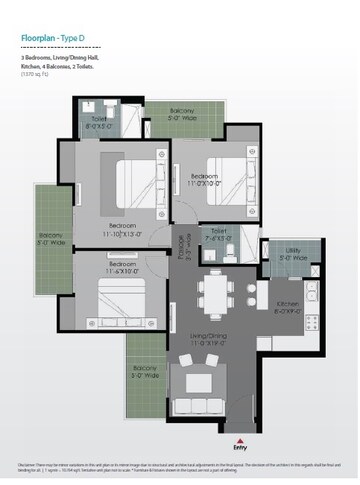  3 BHK Apartment at Gulshan Botnia, Sector 144 – for Sale