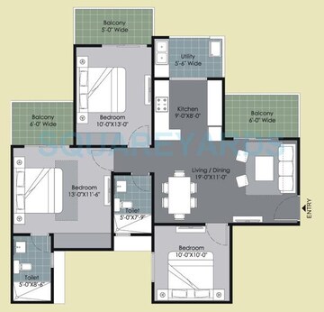 3 BHK Apartment at Gulshan Ikebana, Sector 143 – for Sale