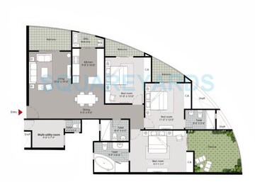  3 BHK Apartment at Gulshan Vivante, Sector 137 – for Rent