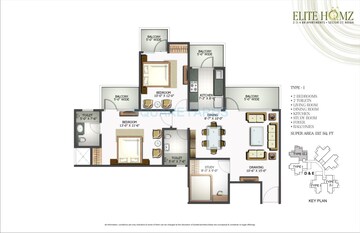  2 BHK Apartment at H R Buildcon Elite Homz, Sector 77 – for Sale