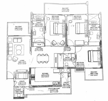  3 BHK Apartment at Ivory County, Sector 115 – for Sale