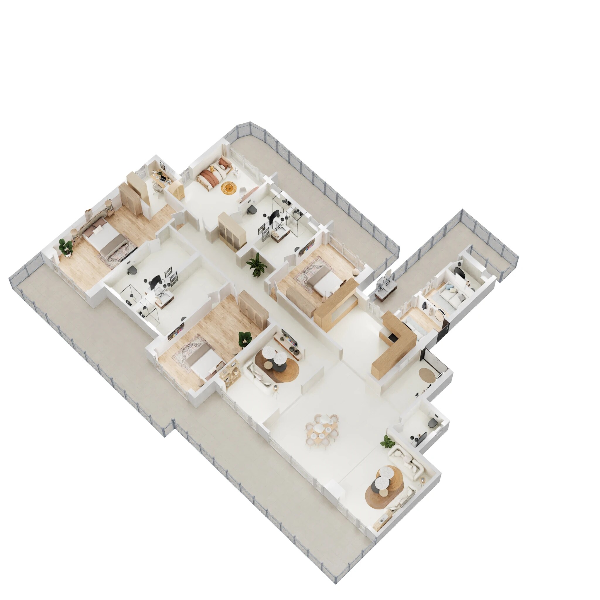 Floor plan of 4 BHK 4707 Sq. Ft. Apartment in Ivory County, Noida