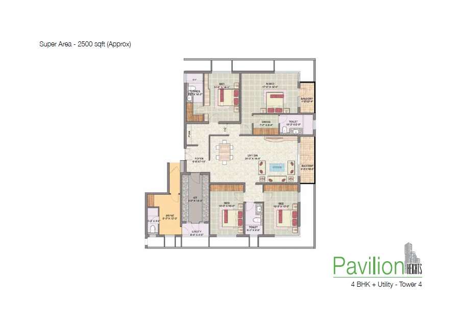 jaypee green pavillion heights apartment 4 bhk 2500sqft 20213715163727