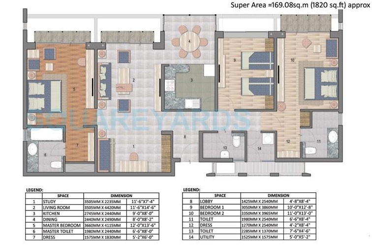 jaypee greens pavilion court apartment 3bhk 1820sqft 31