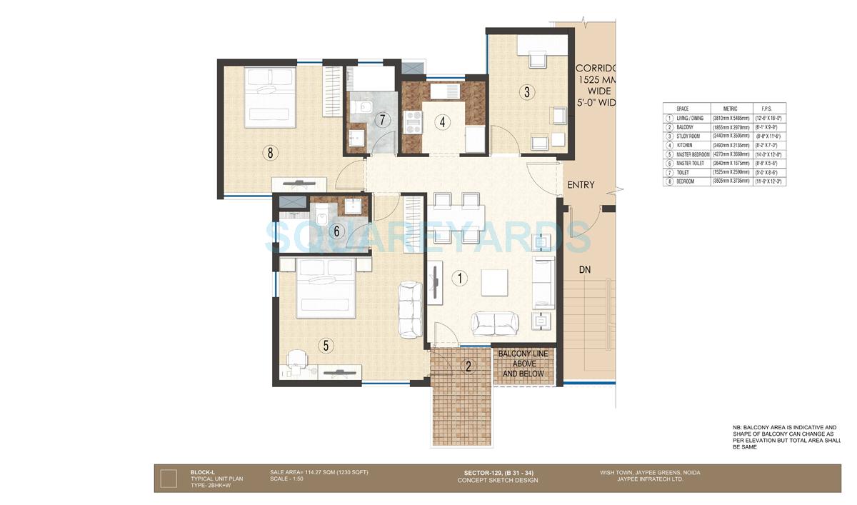 2 BHK 1230 Sq. Ft. Apartment