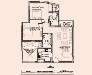 2 BHK Apartment at Jaypee Wish Town Klassic, Sector 134 – for Rent