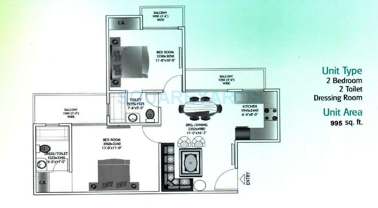 Other, jm-orchid 2 Bedroom 995 Sq.Ft. Apartment In Sector 76 Noida 9647092