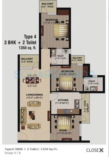  3 BHK Apartment at Logix Blossom County, Sector 137 – for Sale