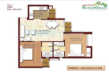  2 BHK Apartment at Logix Blossom Greens, Sector 143 – for Rent