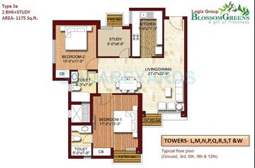  2 BHK Apartment at Logix Blossom Greens, Sector 143 – for Sale