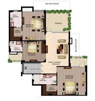 3 BHK 2750 Sq. Ft. Apartment in Logix Penthouse 1