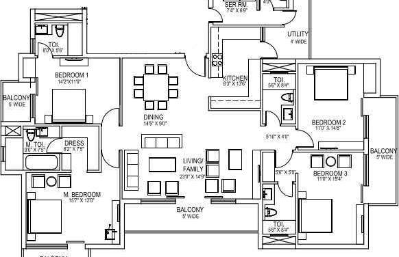 lotus square apartment 4 bhk 2725sqft 20212115182141