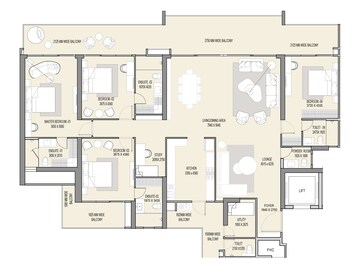 4 BHK Apartment at M3M The Cullinan, Sector 94 – for Sale