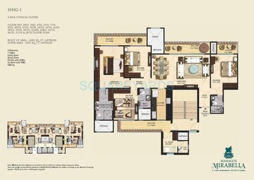  4 BHK Apartment at Mahagun Mirabella, Sector 79 – for Rent