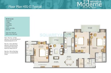  3 BHK Apartment at Mahagun Moderne, Sector 78 – for Sale