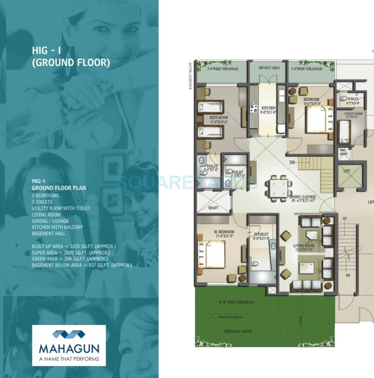 Other, mahagun-moderne-low-rise 3 Bedroom 2096 Sq.Ft. Apartment In Sector 78 Noida 8870550