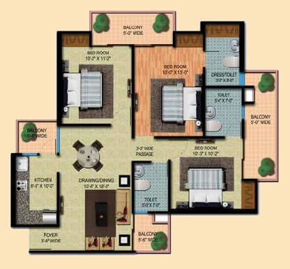 mahaluxmi migsun ultimo apartment 3bhk 1360sqft 1