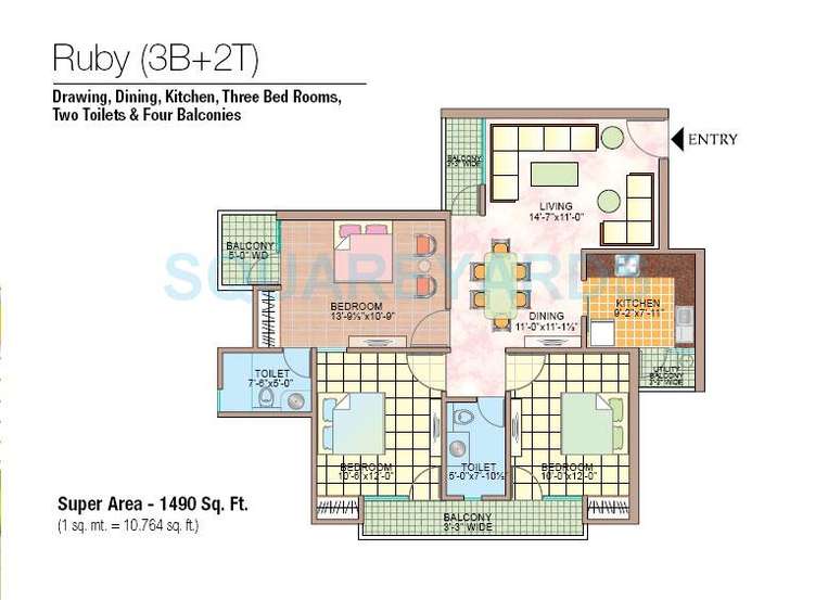 manisha marvel homes apartment 3bhk 1490sqft 1