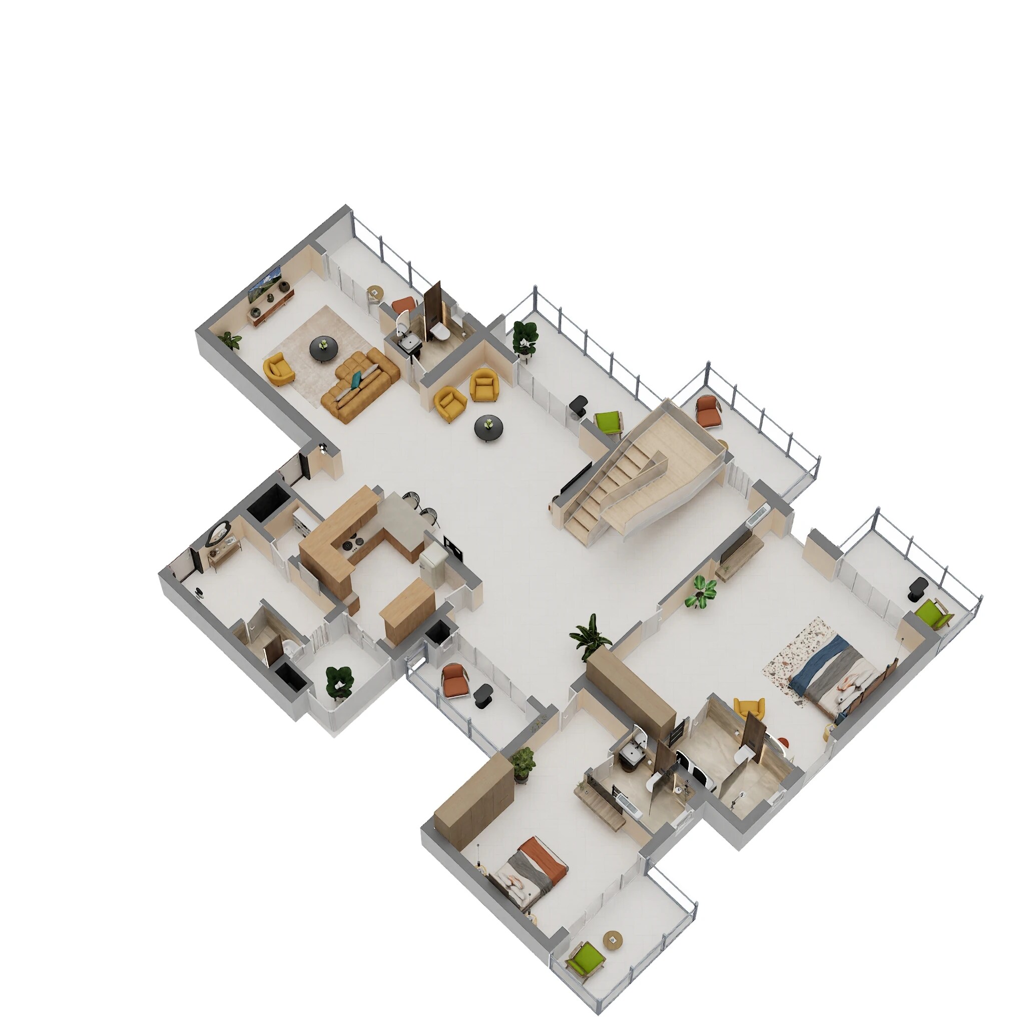 Floor plan of 5 BHK 6339 Sq. Ft. Apartment in Max Estate 105, Noida