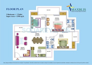  3 BHK Apartment at Maxblis White House, Sector 75 – for Rent