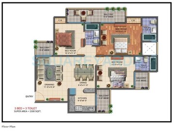  3 BHK Apartment at Maxblis White House-II, Sector 75 – for Sale