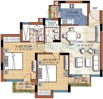  2 BHK Apartment at Omaxe Grand, Sector 93b – for Sale